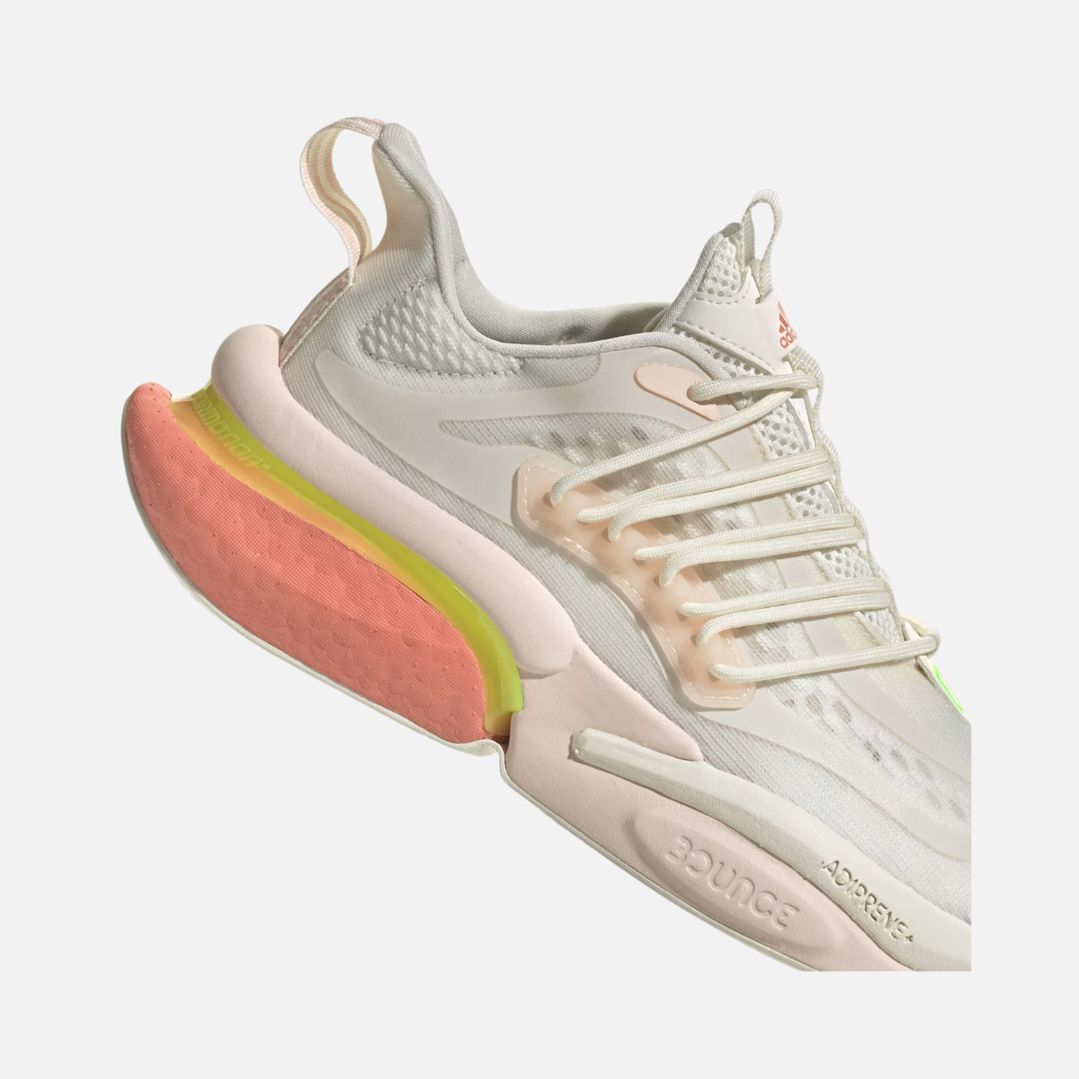 Adidas Alphaboost V1 Women's Shoes -Off White/Wonder Clay/Lucid Lemon