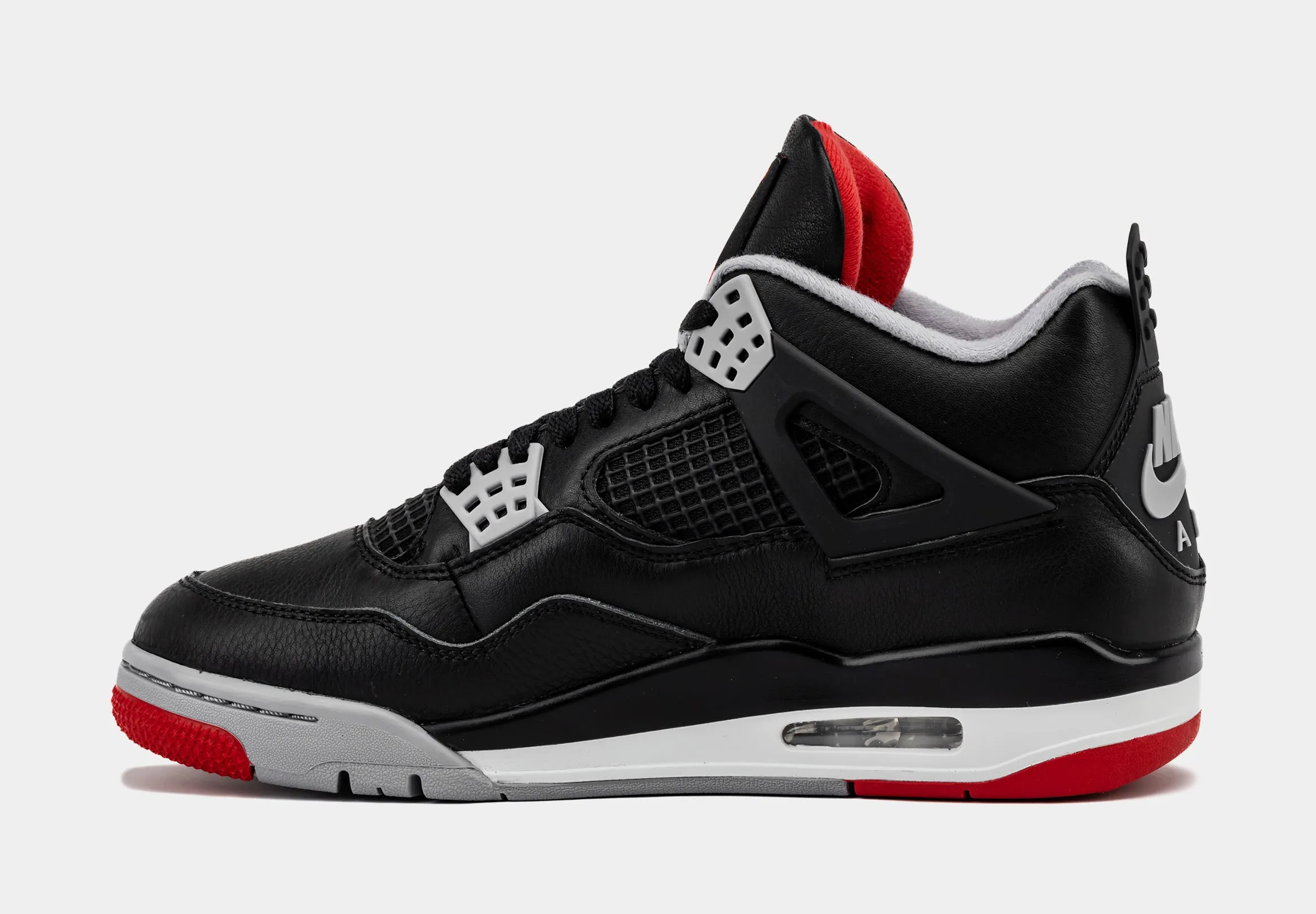 Air Jordan 4 Retro Bred Reimagined Mens Lifestyle Shoes (Black/Fire Red/Cement Grey) Limit One Per Customer