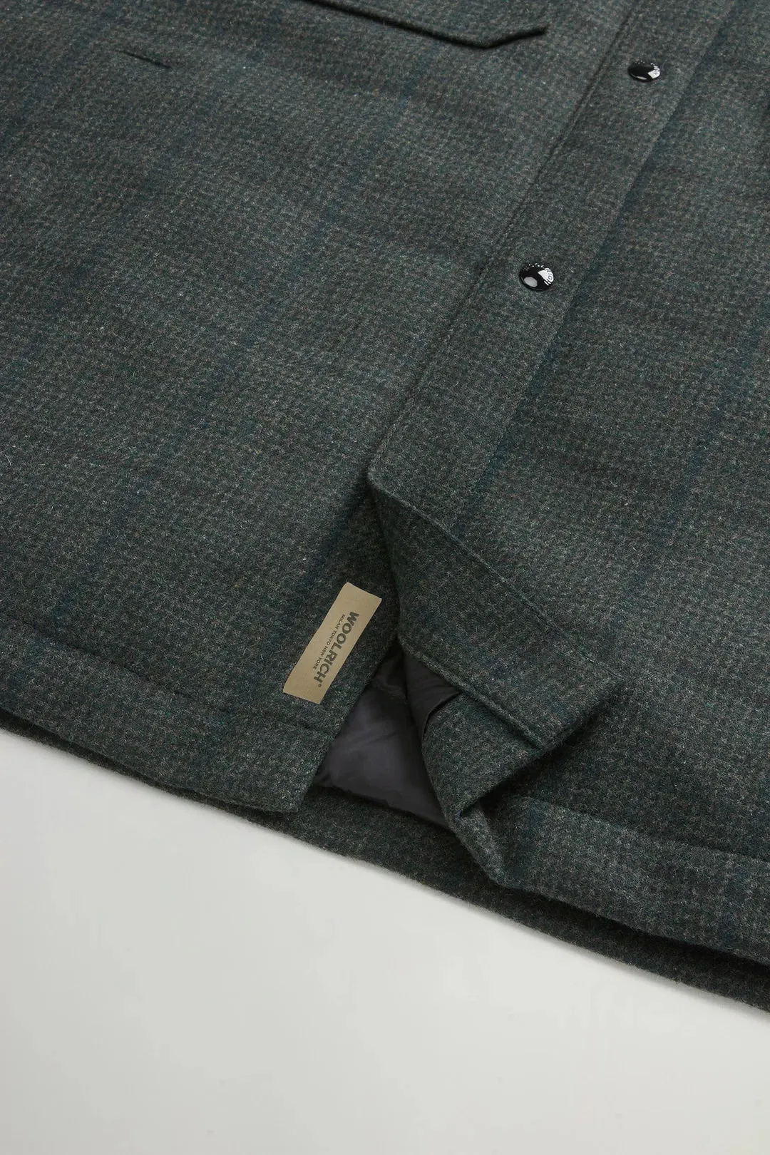 Alaskan Wool Check Overshirt Green Windowpane