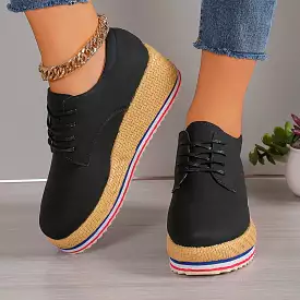 Ashore Shop Thick Bottom Slope Heel Fashion Women's Shoes Running Shoes