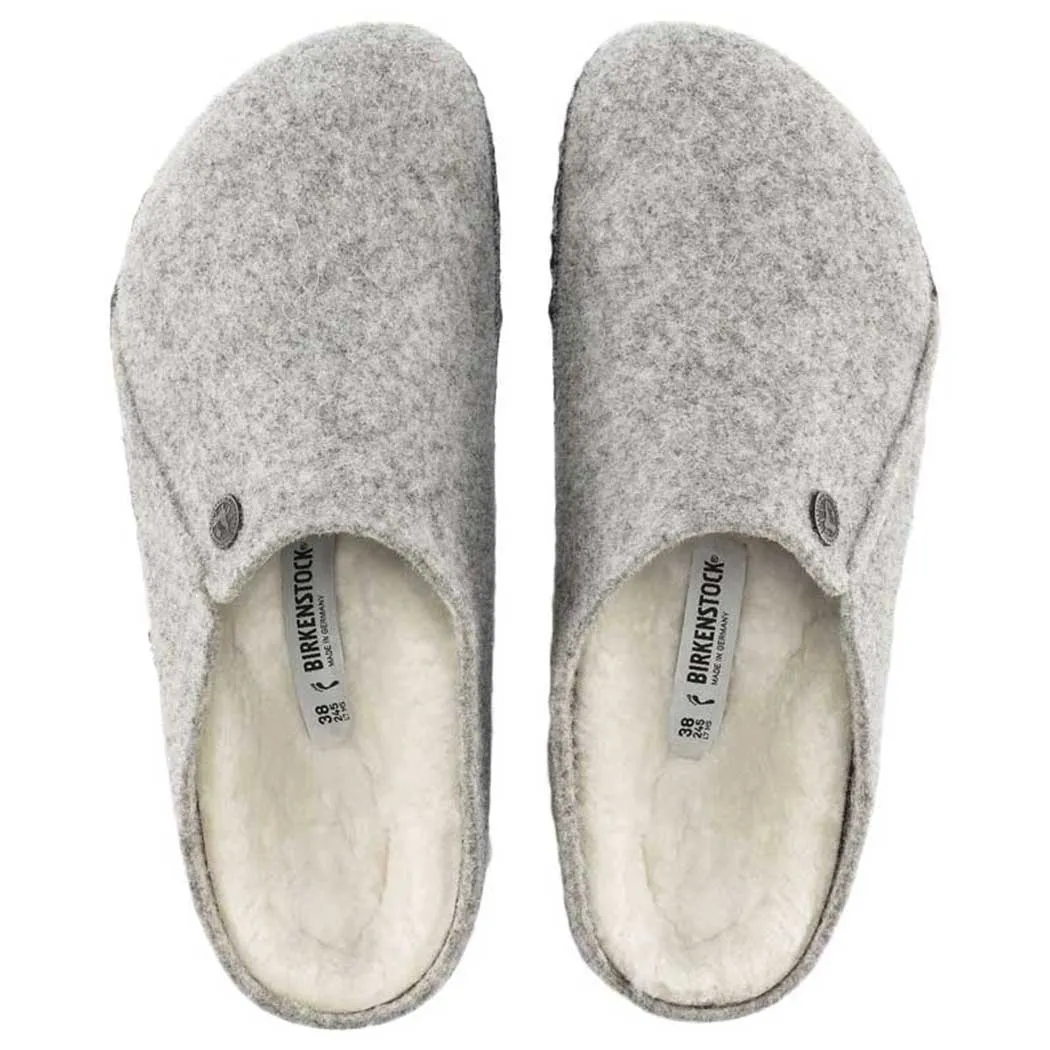 Birkenstock Zermatt Wool Felt Shearling Slipper Light Grey (Women's)