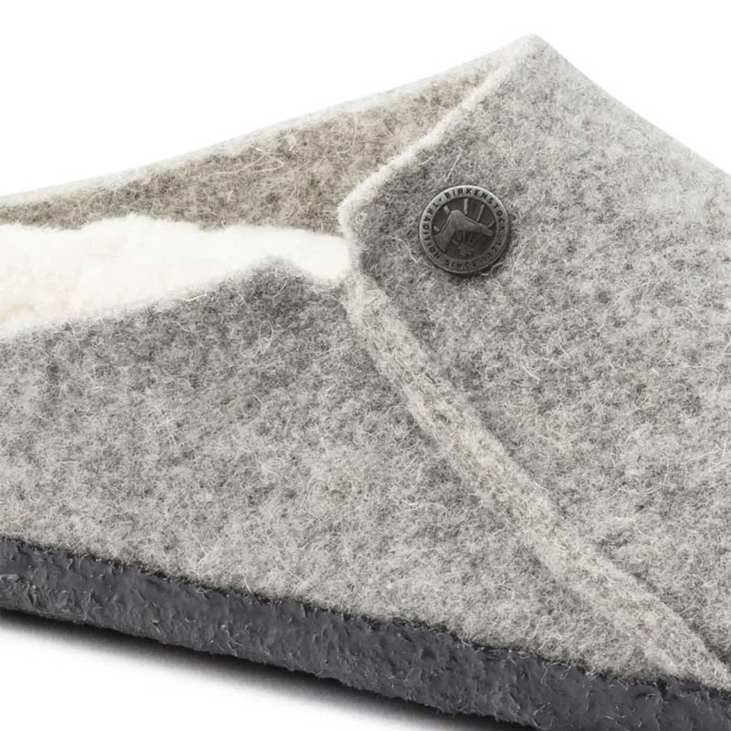 Birkenstock Zermatt Wool Felt Shearling Slipper Light Grey (Women's)