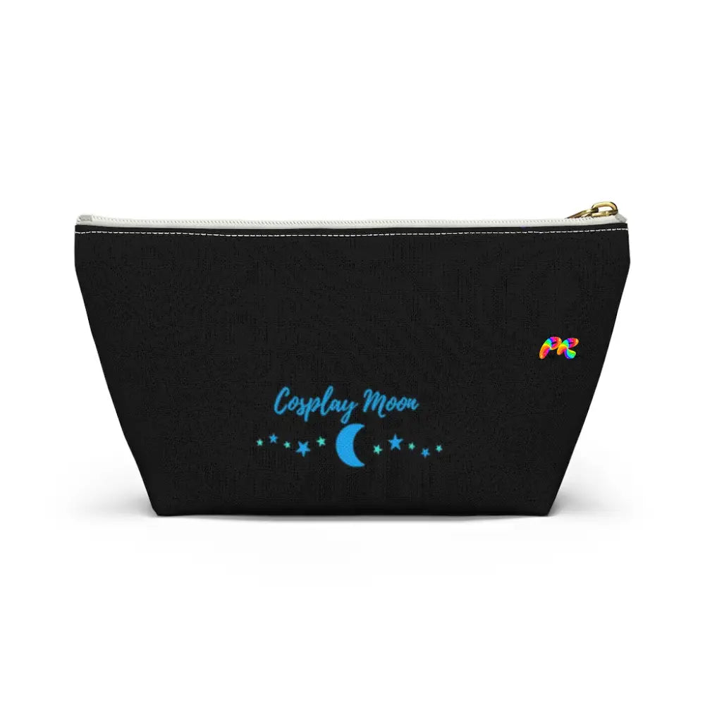 Black Makeup Bag with Blue Lips