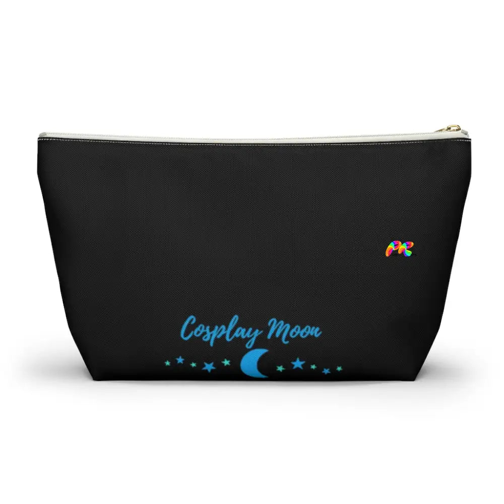 Black Makeup Bag with Blue Lips