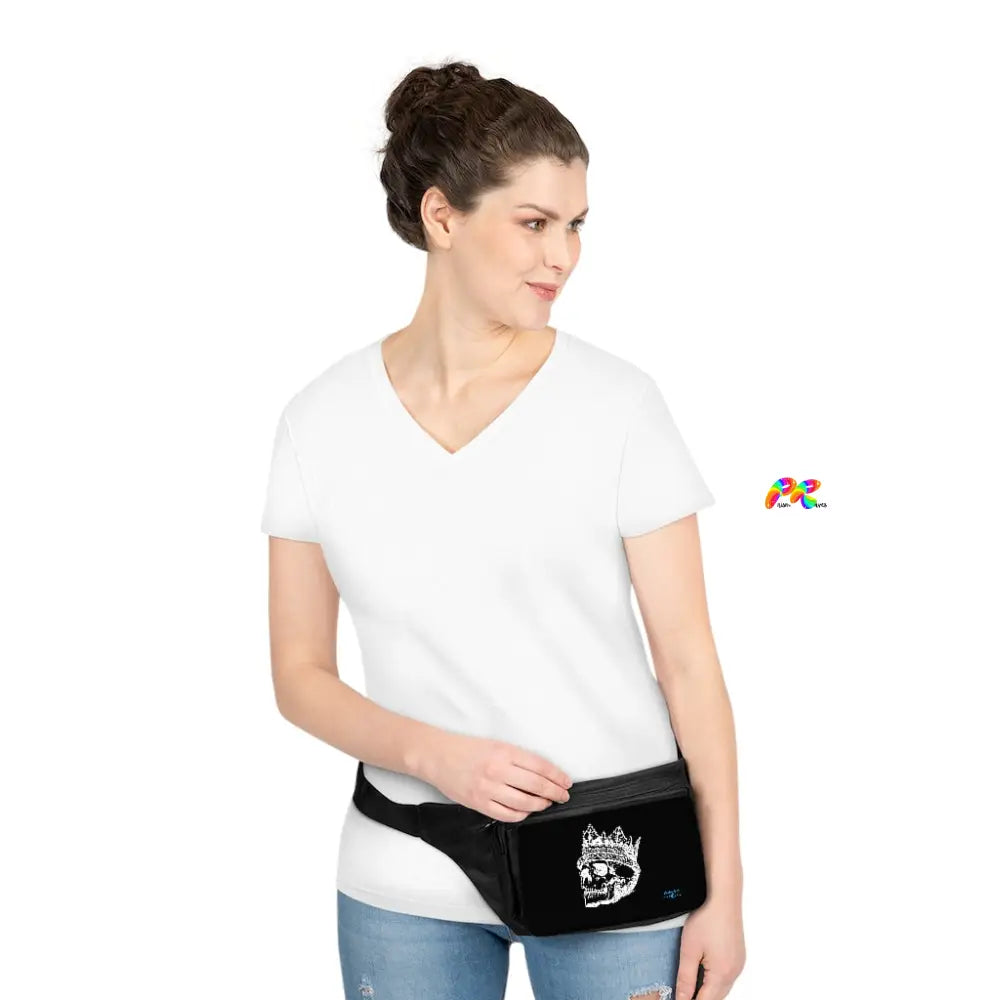 Black Skull Fanny Pack