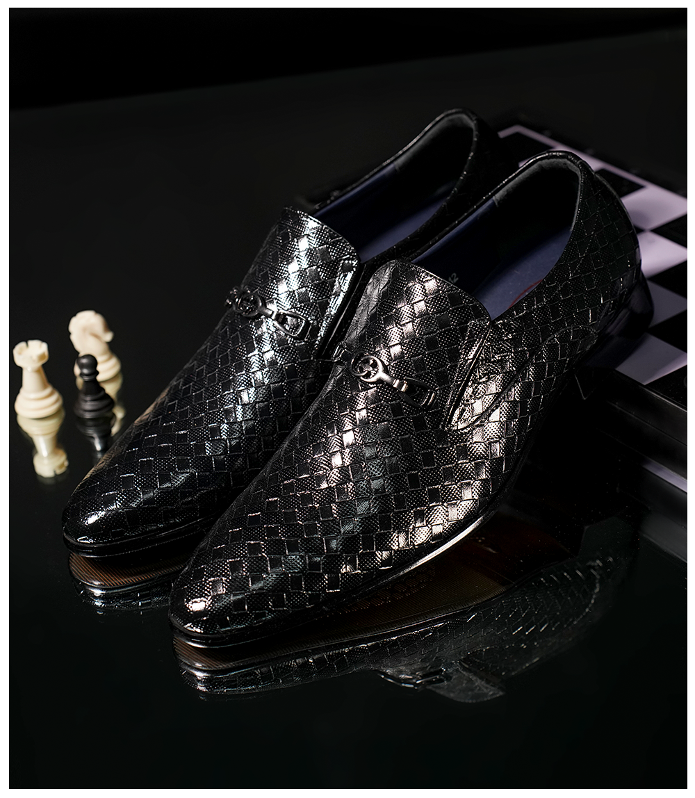 BM4164-BLACK-Men Formal Slip-on's