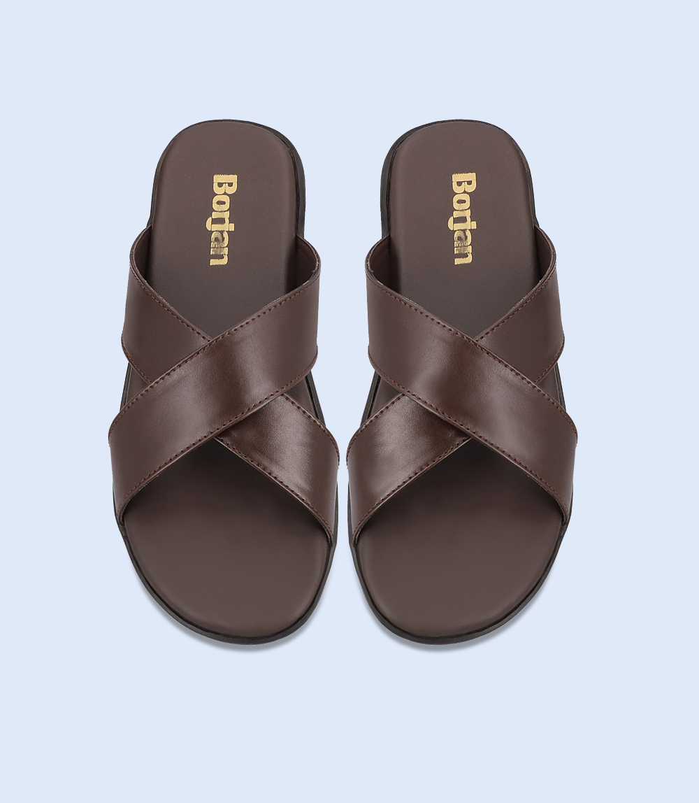 BM4578-BROWN-Men Slipper