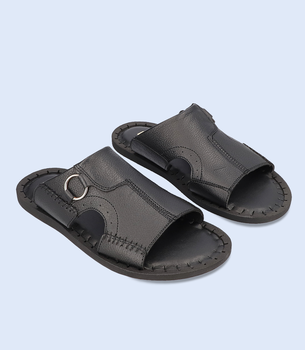 BM4683-BLACK-Men Slipper