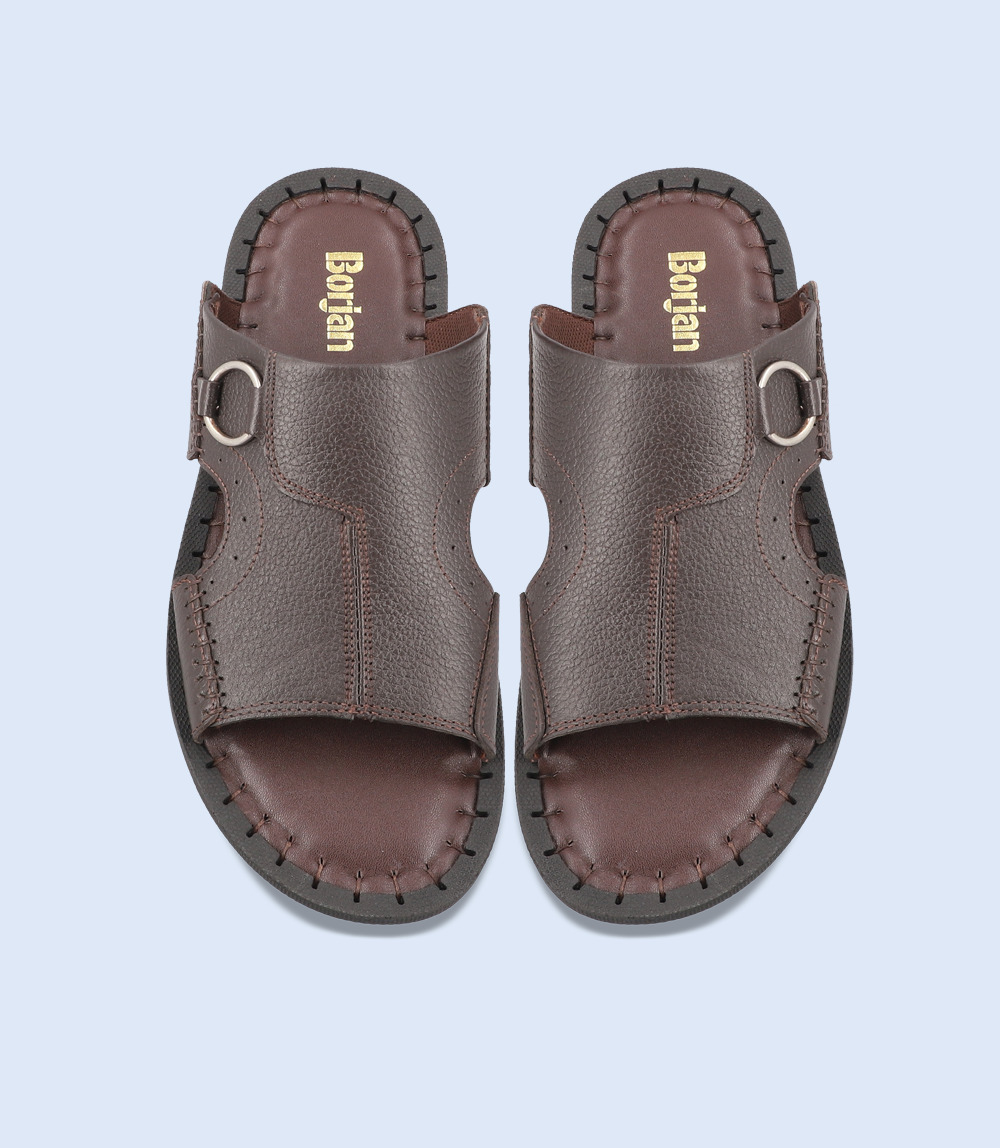 BM4683-BROWN-Men Slipper