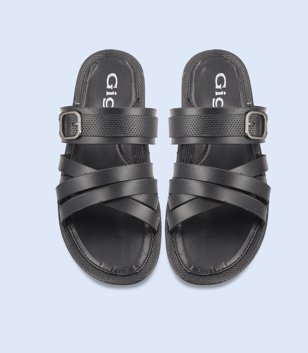 BM4848-BLACK-Men Slipper