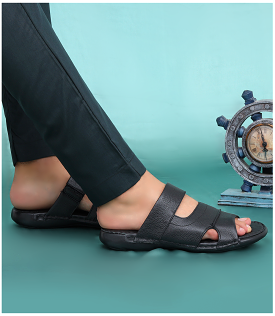 BM4857-BLACK-Men Comfort Slipper