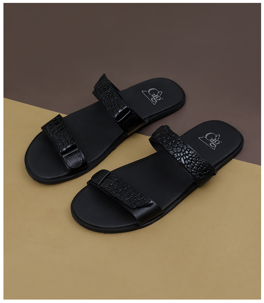 BM4984-BLACK-Men Slipper