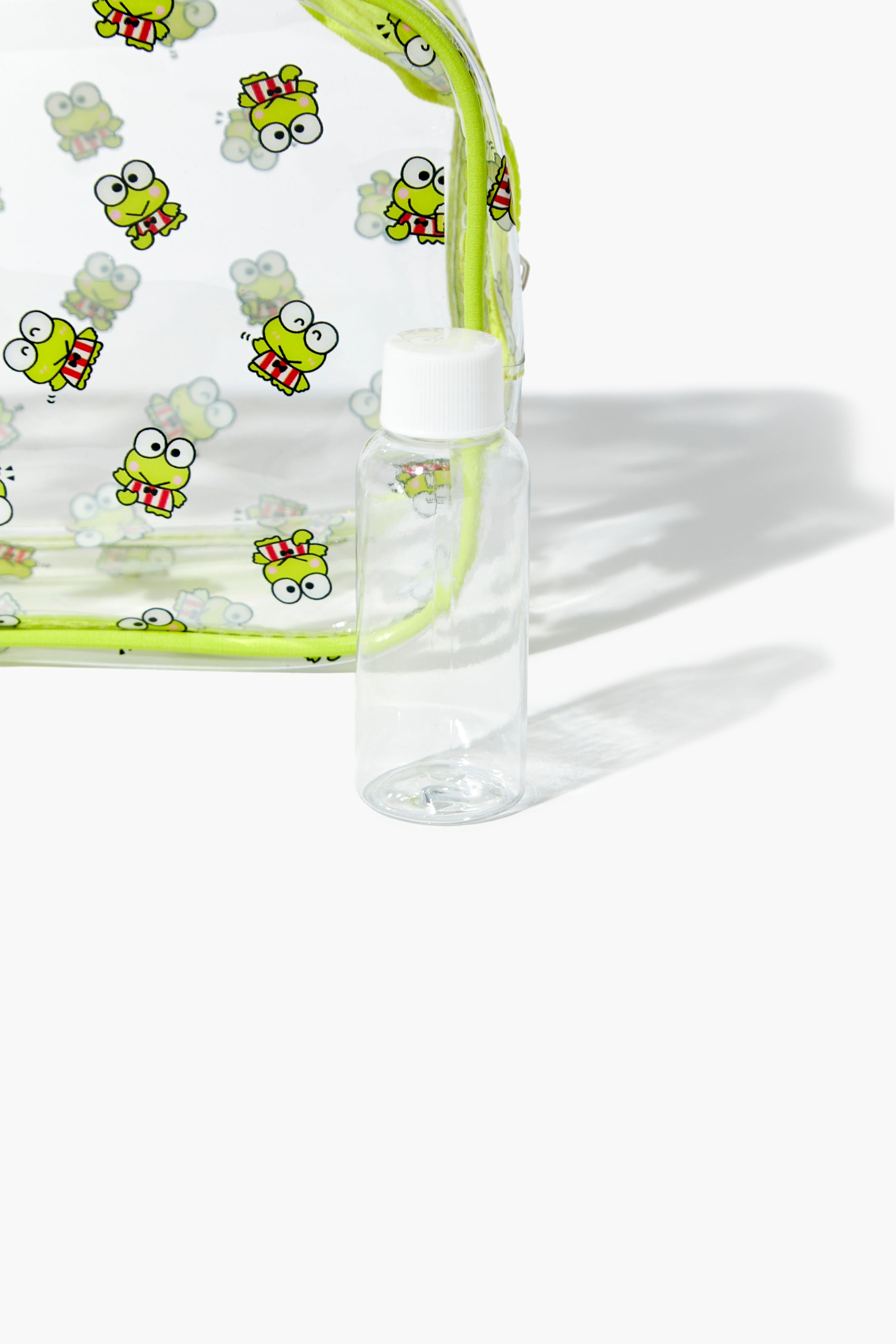 Clear Frog Print Makeup Bag