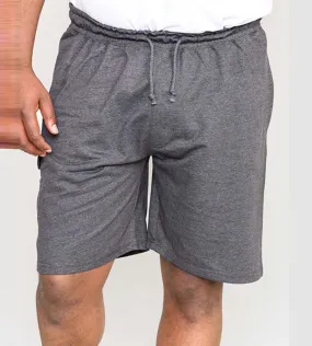 D555 Big Mens Grey Lightweight Fleece Cotton Cargo Shorts (JOHN GREY)