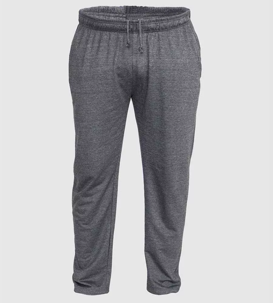 D555 Big Mens Grey Lightweight Fleece Jogging Bottom With Open Hem (RORY GREY)