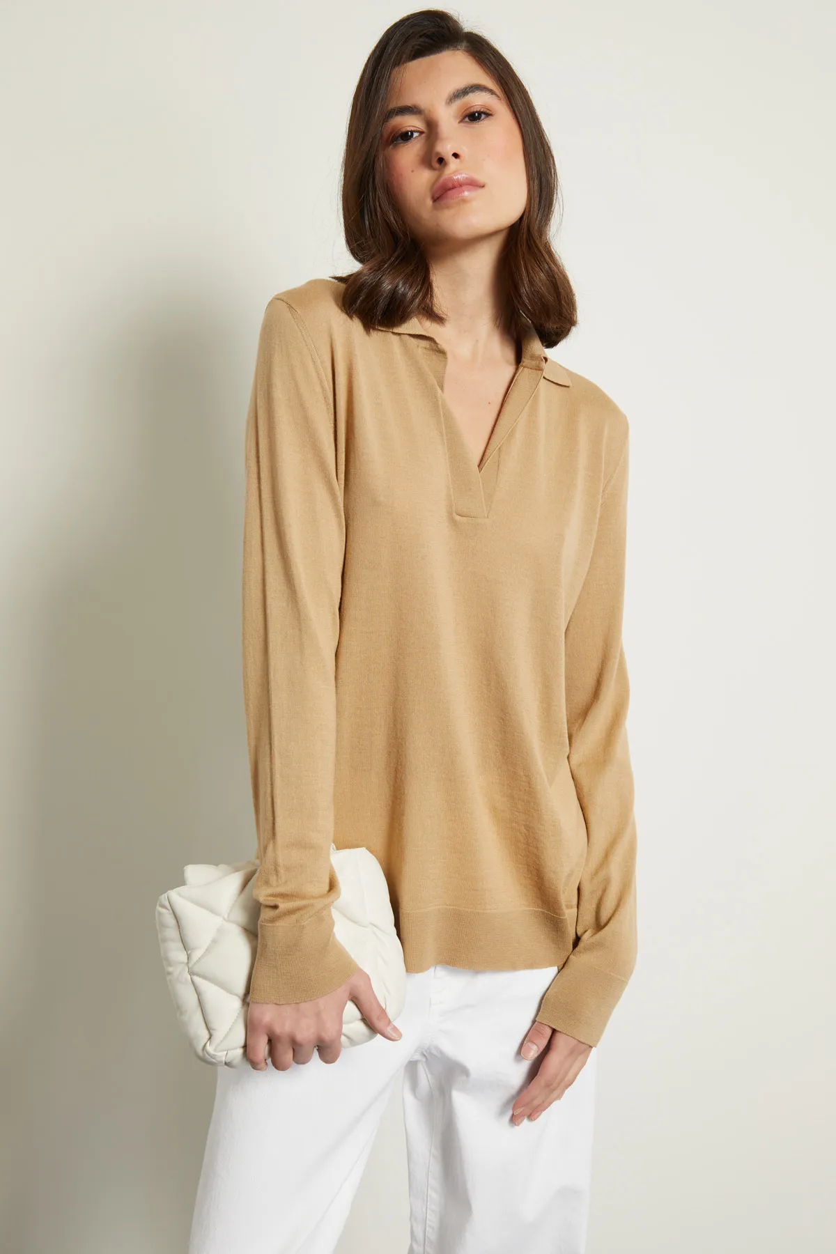 Diffusione Tessile  |Casual Style Wool Long Sleeves Plain Elegant Style