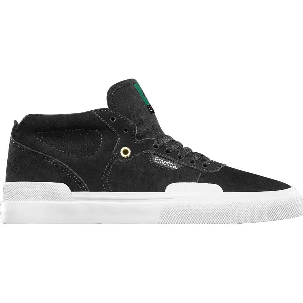 Emerica Footwear Pillar Black White Gold Skate Shoes