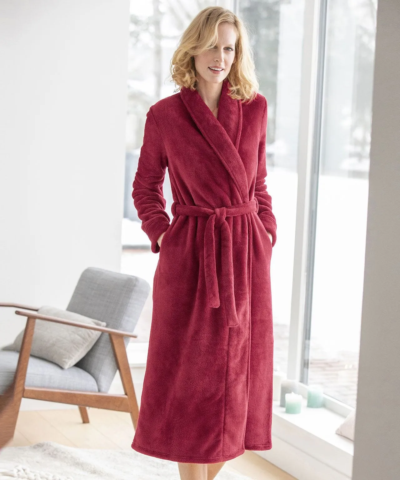 Fleece Wrap Gown