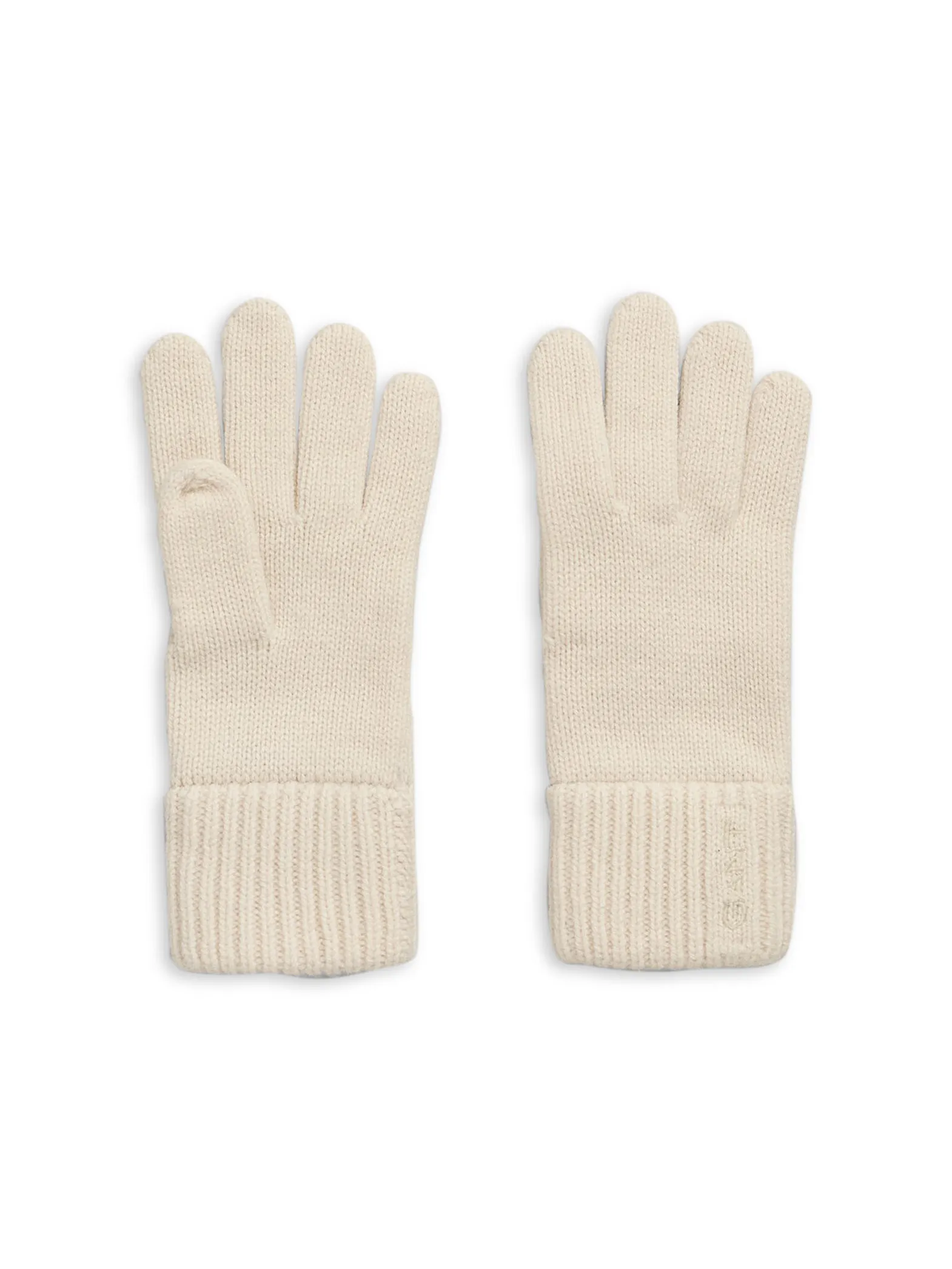 GANT GLOVES WOOL KNIT GLOVES CREAM