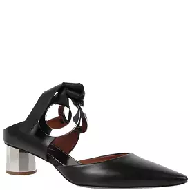 Grommet Block Mules 40 Nappa, Black