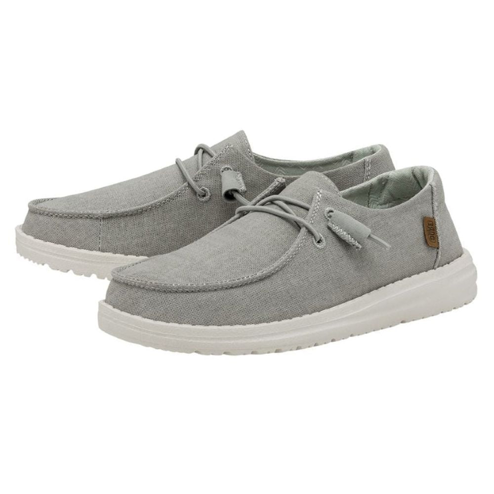 Hey Dude Wendy Chambray Women's Shoes Light Grey