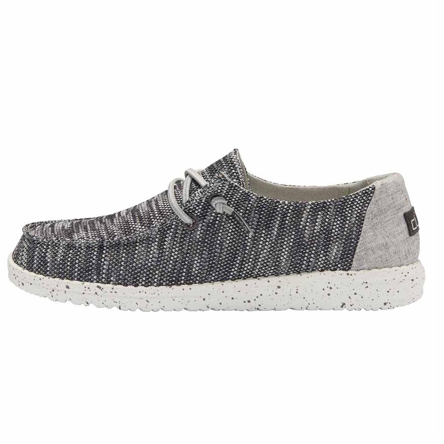 Hey Dude Wendy Chambray Women's Shoes Light Grey