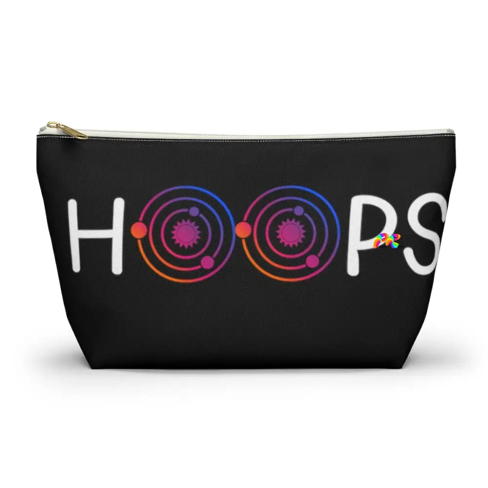 Hoops Black Makeup Bag w T-bottom