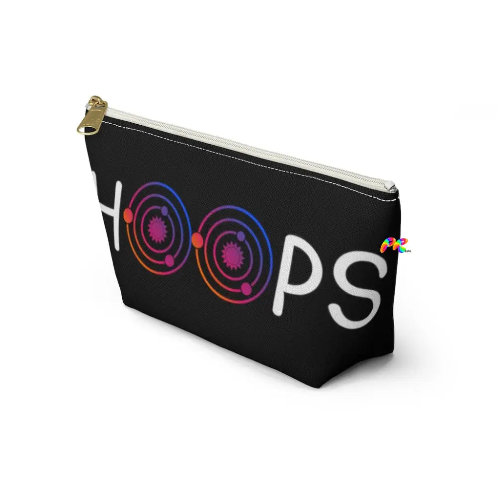 Hoops Black Makeup Bag w T-bottom