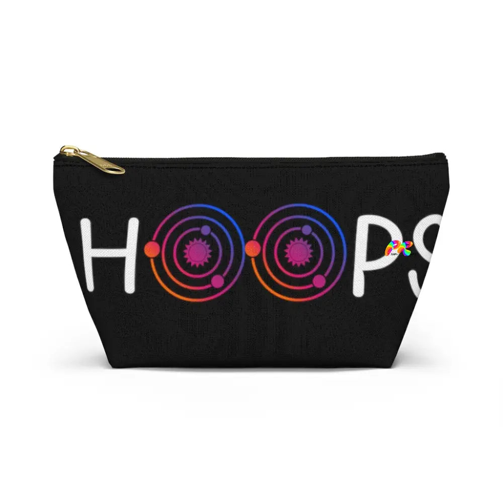 Hoops Black Makeup Bag w T-bottom