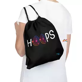 Hoops Black Outdoor Drawstring Bag