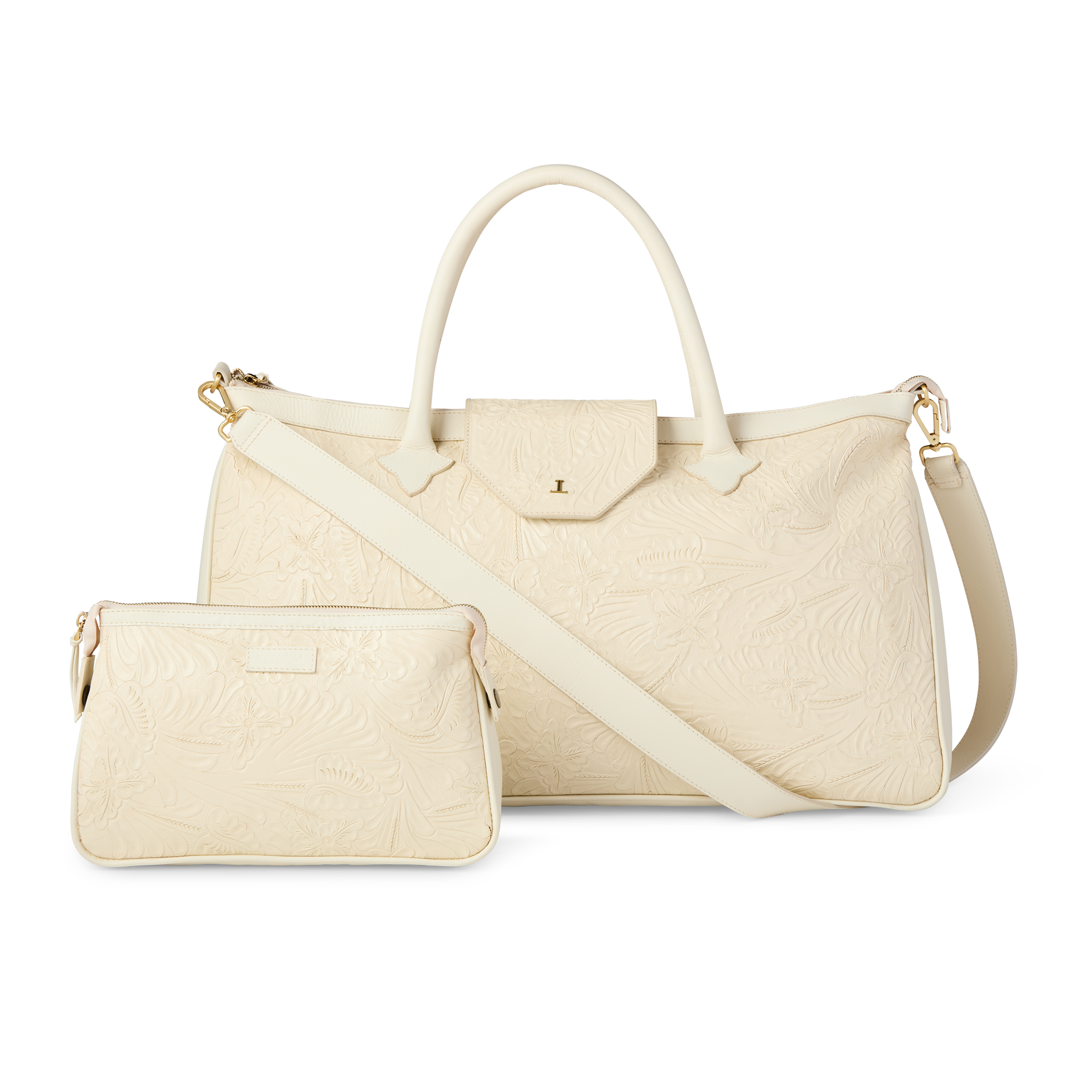 Intagliare Weekender Bag :: Glitz Cream