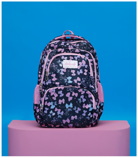 KA0012-BLACK-School Bag For Girls