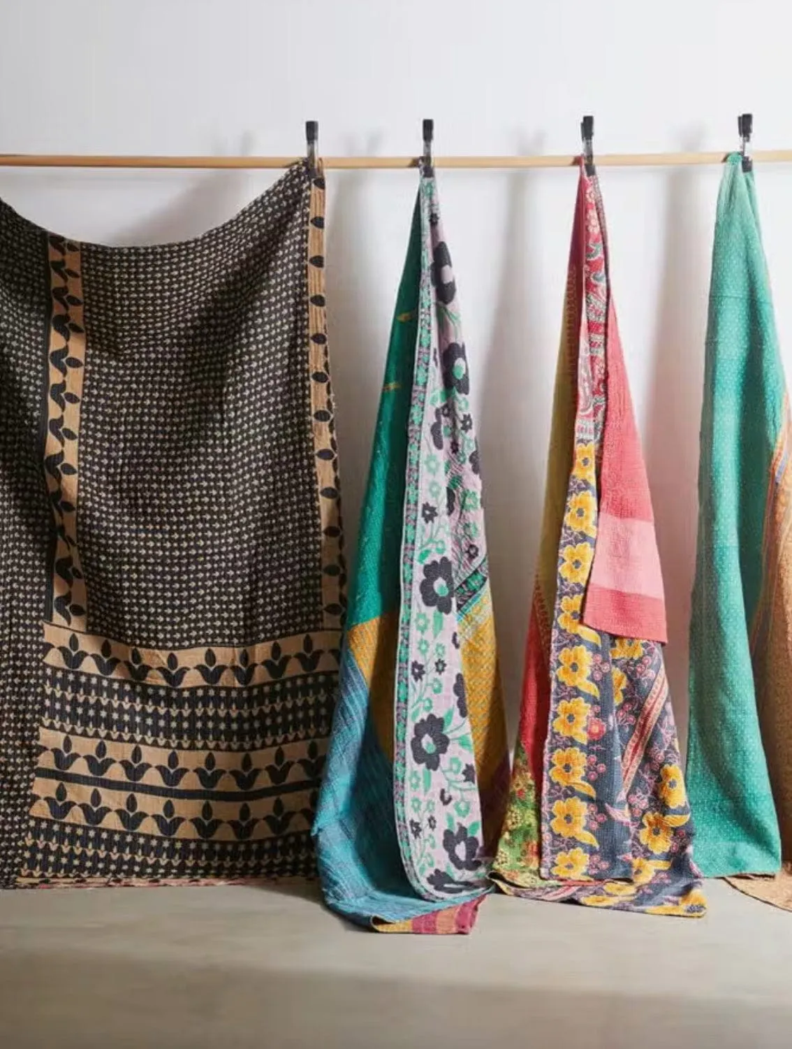 Kantha Blankets, Throws, Bohemian Blanket Quilts