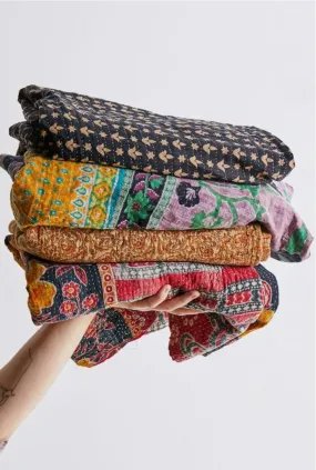 Kantha Blankets, Throws, Bohemian Blanket Quilts