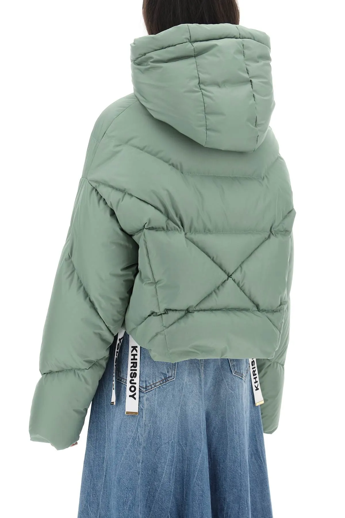 'Khris' Cropped Matte Finish Puffer Jacket