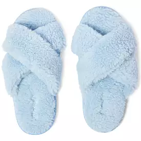 Kip & Co Boucle Adult Slippers - Egg Shell Blue