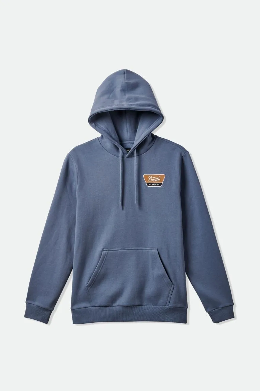 Linwood Fleece Hood - Flint Blue/Golden Brown