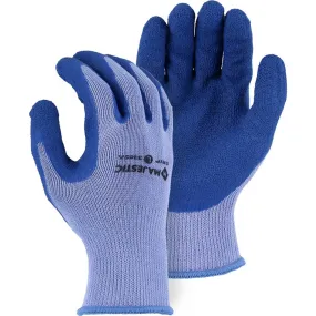 Majestic Box of 12 Pair Blue M-Safe Crinkle Palm Knit Gloves 3385A