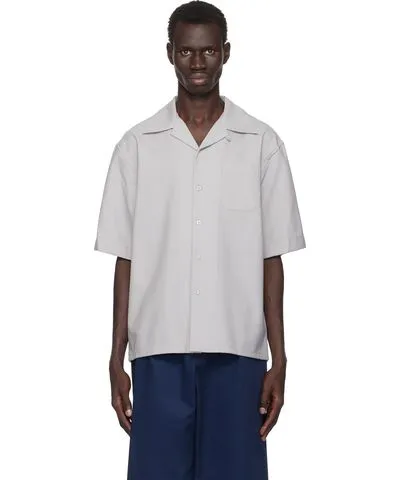 Marni Gray Tropical Wool Shirt