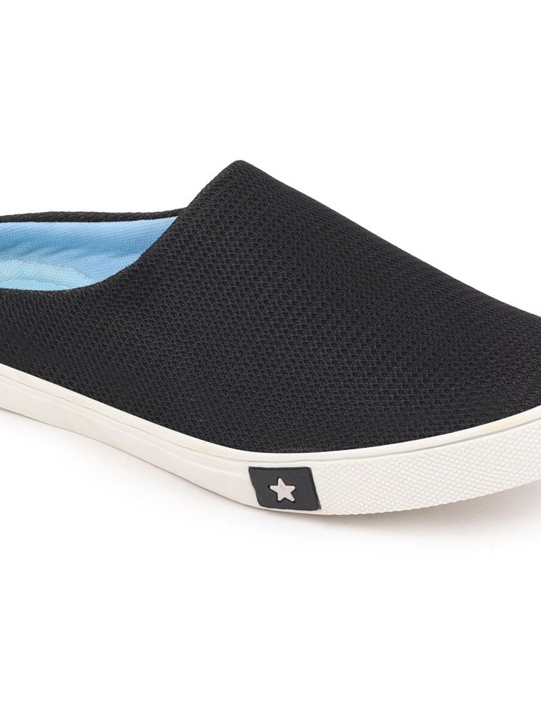 Men Black Casual Canvas Slip-On Shoes