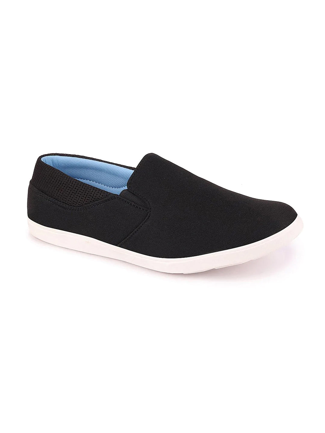 Men Black Casual Canvas Slip-On Shoes