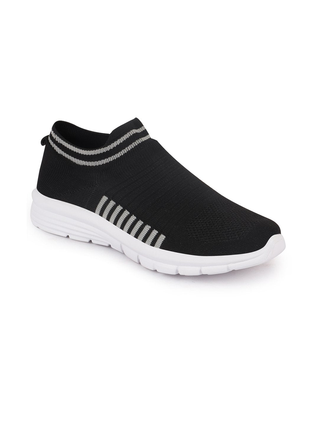 Men Black Sports & Outdoor Slip On Walking Shoes