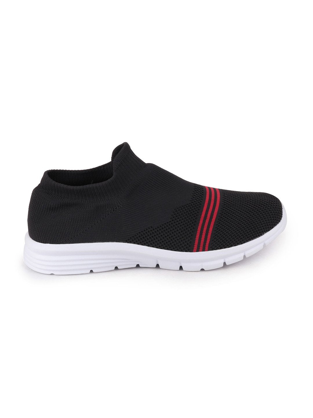 Men Black Sports Slip-On Walking Shoes