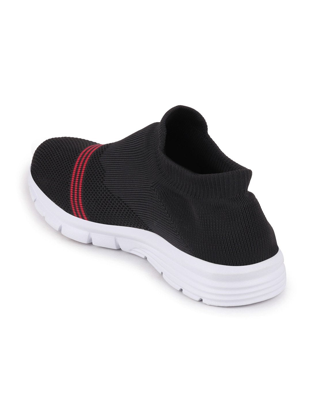 Men Black Sports Slip-On Walking Shoes