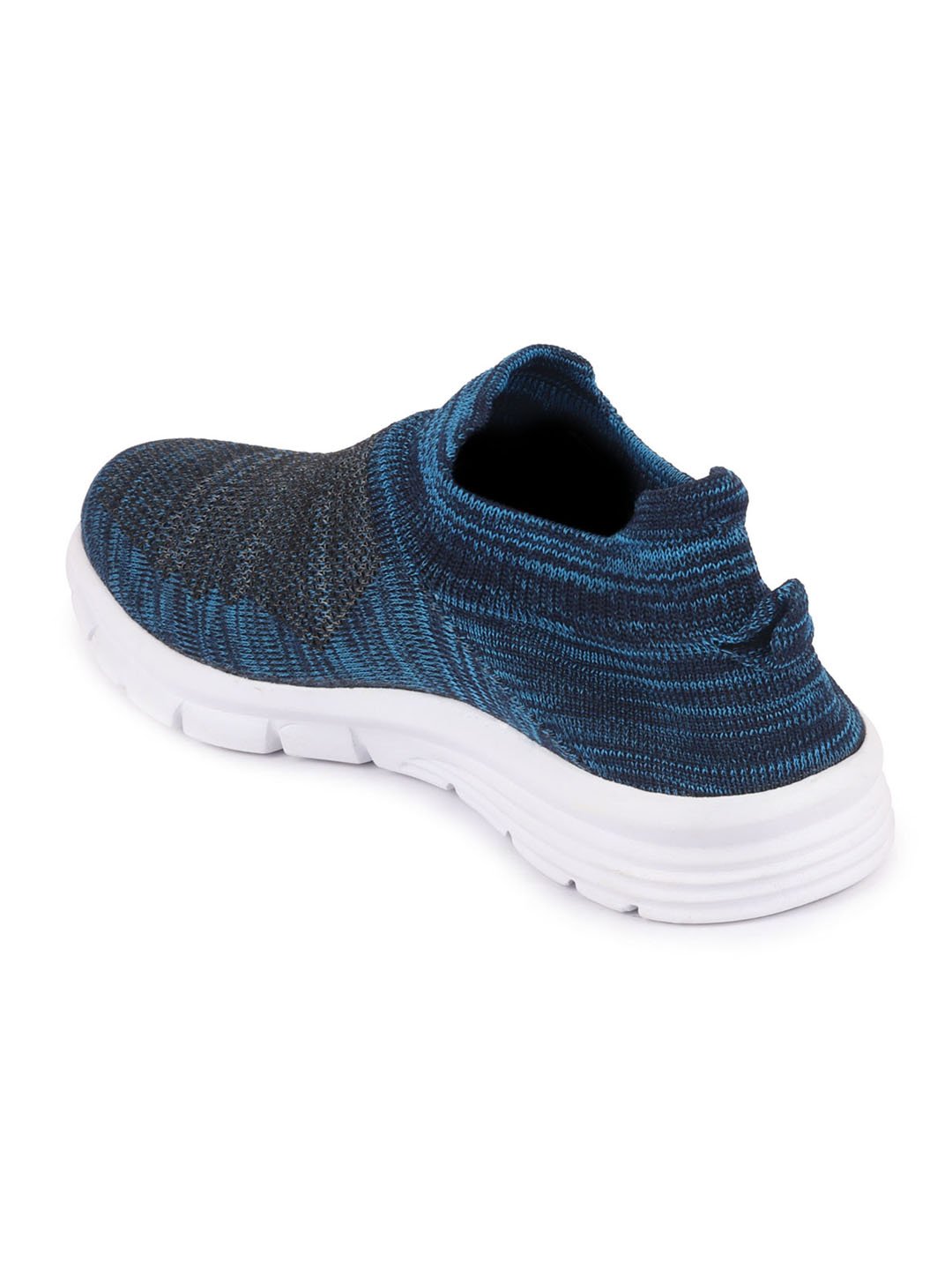 Men Blue Knitted Sports Walking Shoes