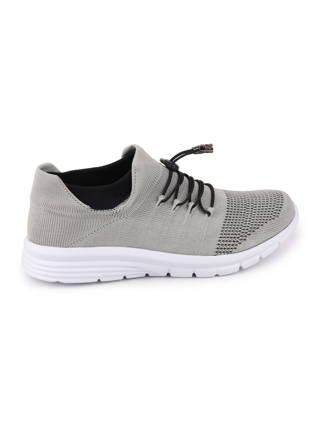 Men Grey Sports Lace-Up Walking Shoes