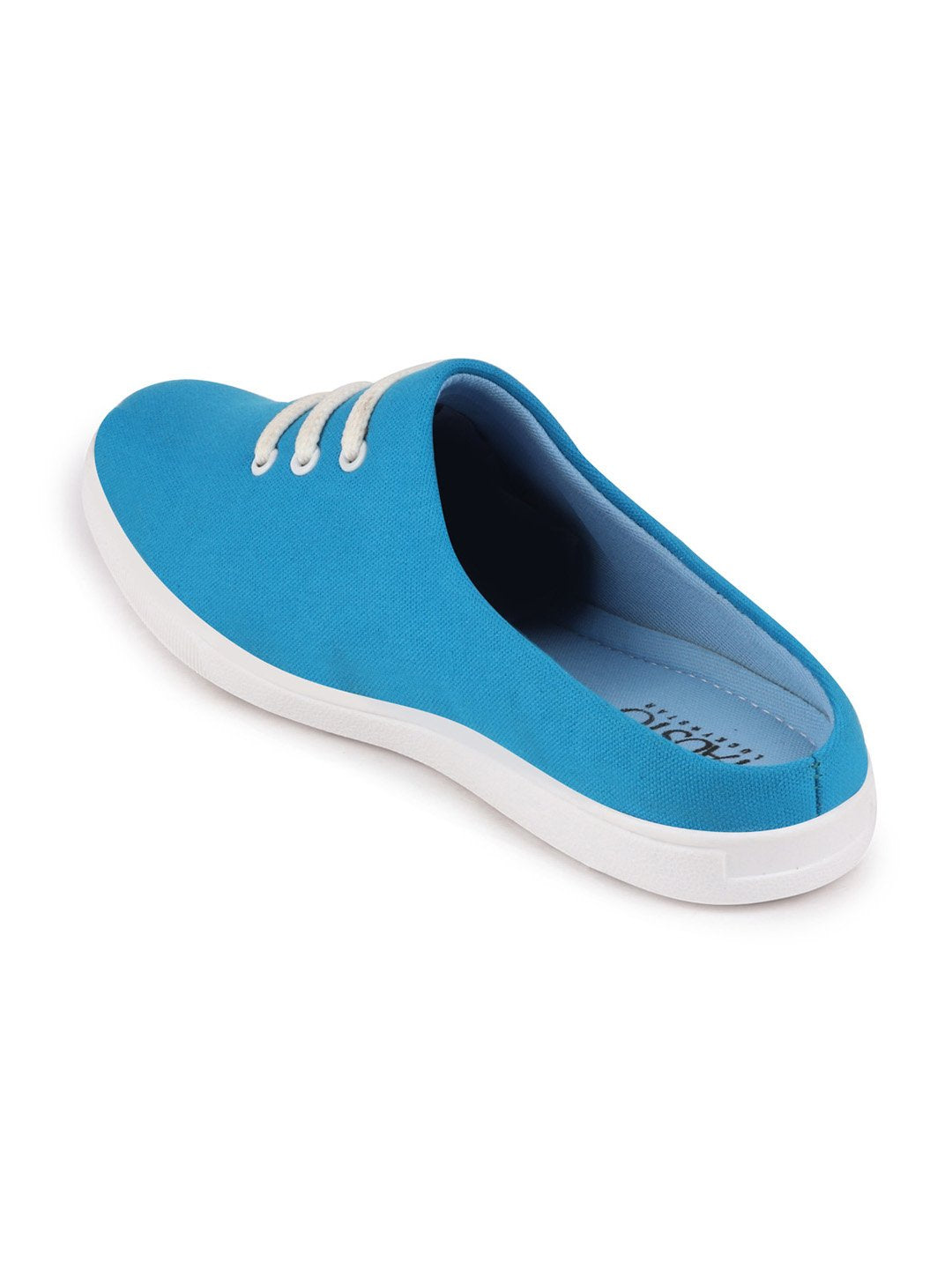 Men Sky Blue Casual Canvas Slip-On Shoes