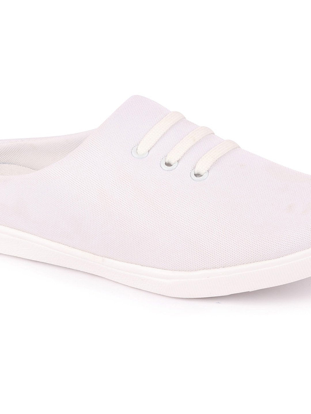 Men White Casual Canvas Slip-On Shoes