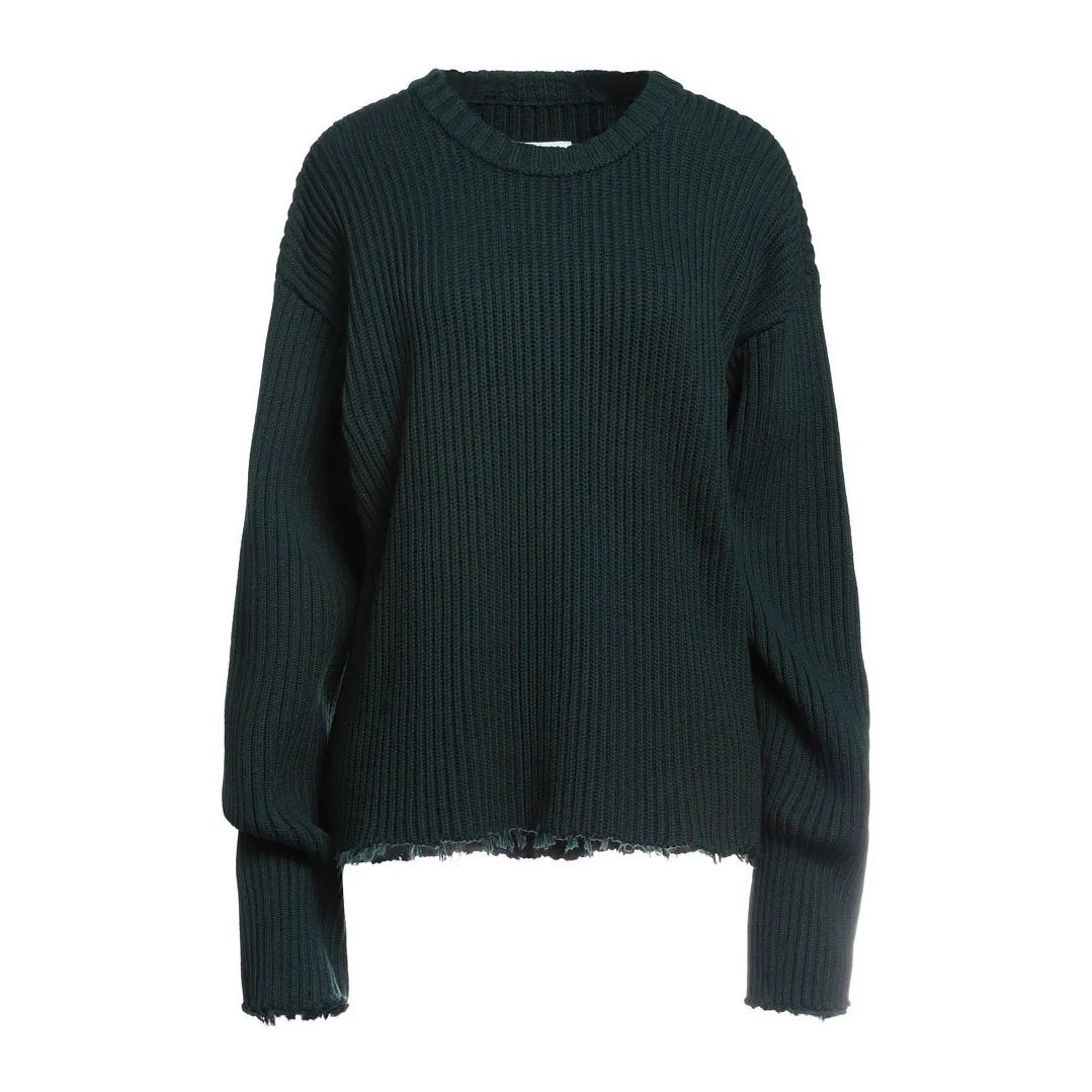 MM6 Maison Margiela  |Crew Neck Wool Long Sleeves Plain Cotton Party Style