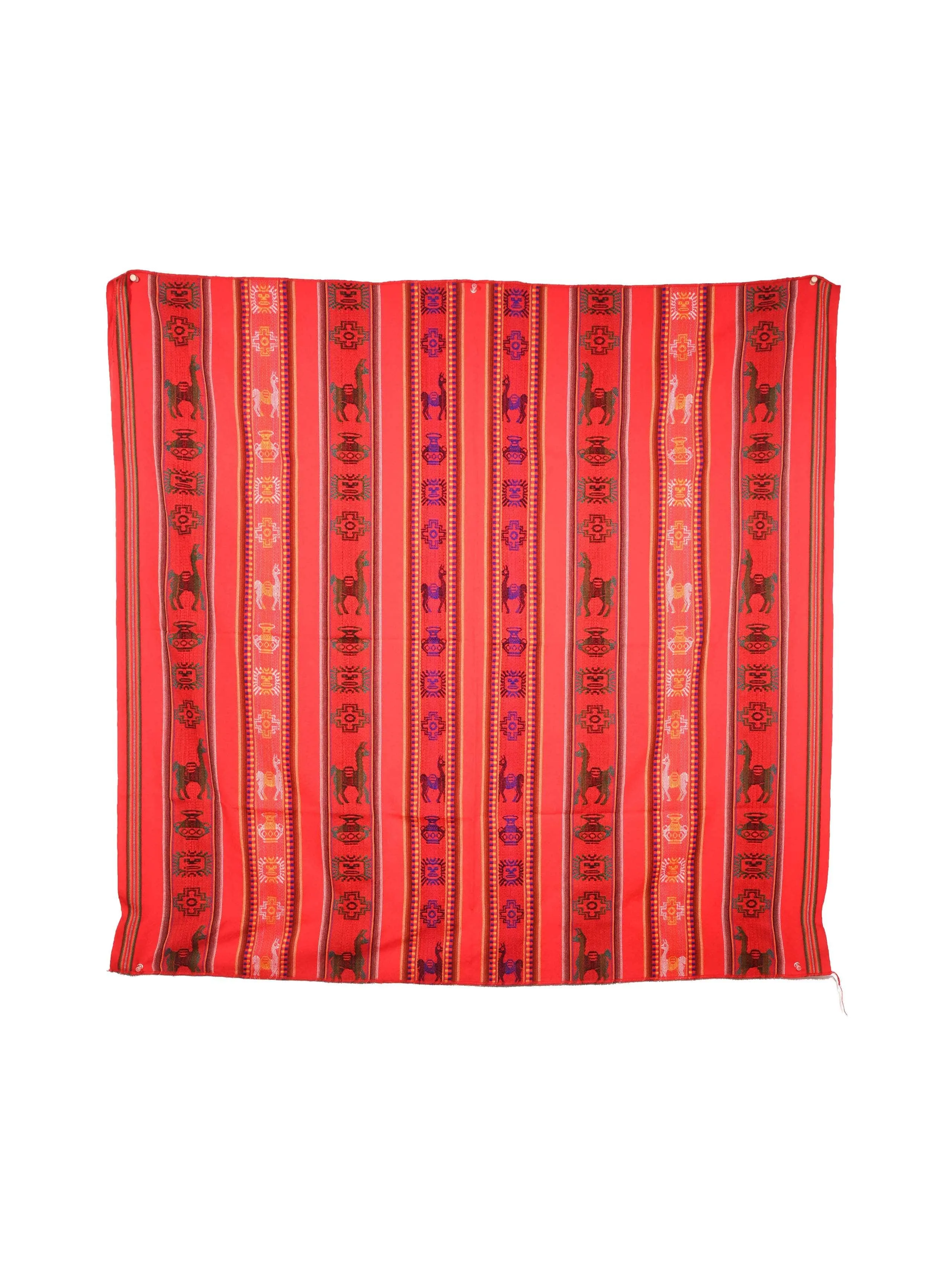 Peruvian Woven Throw - Red